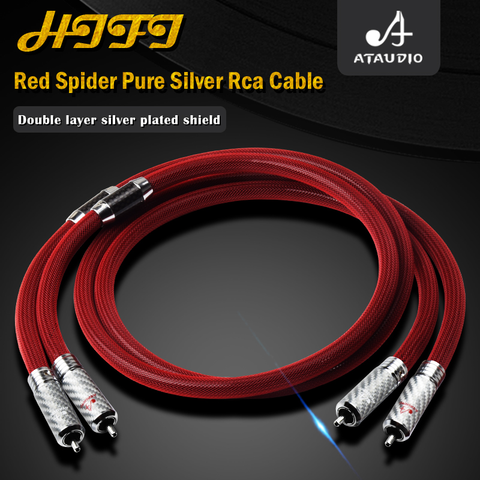 ATAUDIO HIFI Pure Sliver RCA Cable Hi-end 2RCA Male to Male Audio Cable ► Photo 1/5