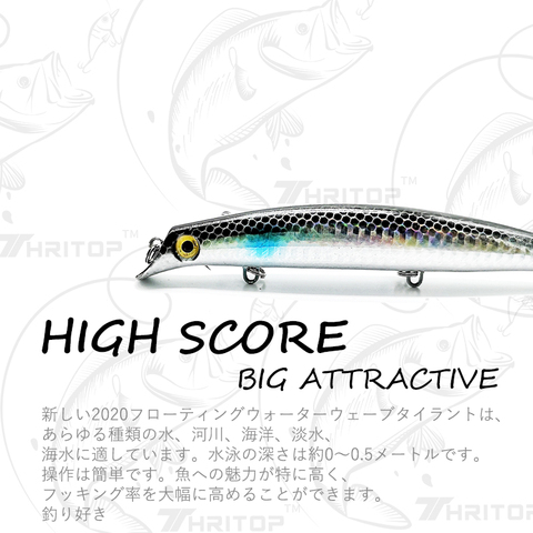 Thritop High Quality Popper Fishing Lure 14G 125MM 5 Various Colors 0.5 Meter Dive Hard Bait Wobblers Fishing Tackles ► Photo 1/6