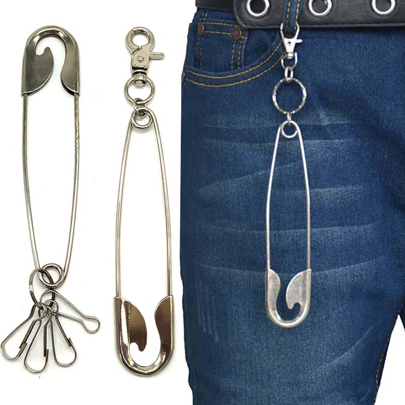 45cm Stainless Steel Punk Hip-hop Trendy Belt Waist Key Ring Trouser Chain  Male Pants Chain