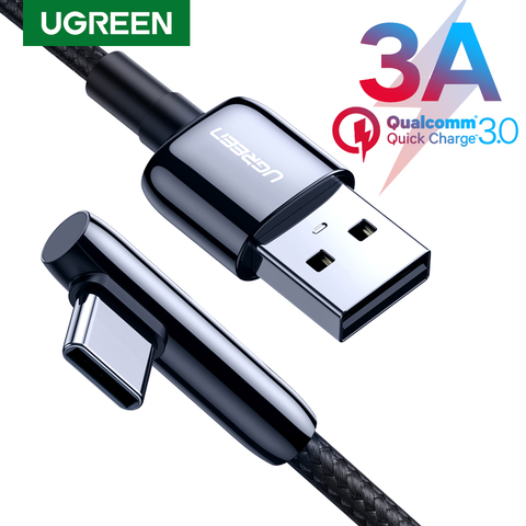 Ugreen USB C Cable 90 Degree USB to USB C Fast Charger Data Cable for Samsung S20 S10 Note 9 Mobile Phone Charging USB Cord ► Photo 1/6