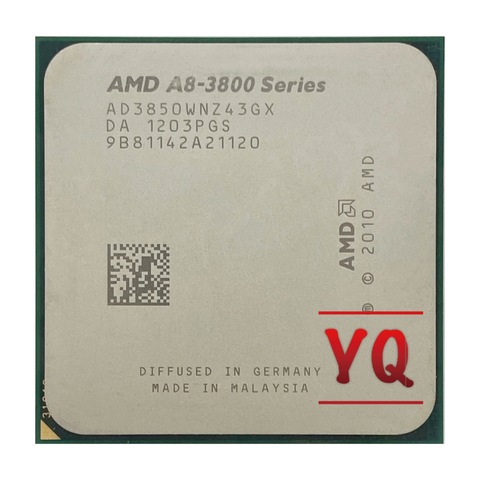 AMD A8-series A8-3850 A8 3850 2.9 GHz Quad-Core CPU Processor AD3850WNZ43GX Socket FM1 ► Photo 1/1