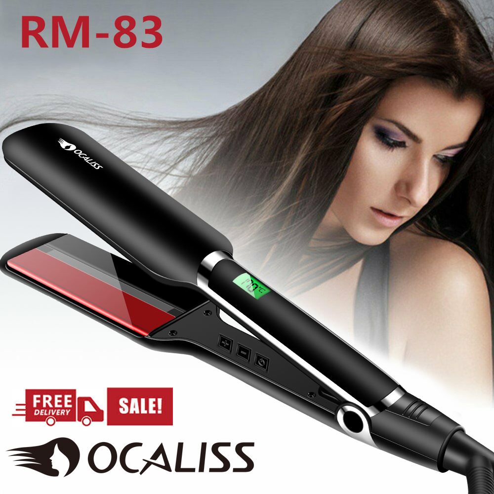 Ocaliss Professional Titanium Hair Straighteners RM-83 Adjustable  Temperature with Digital LCD Display 100-240V 30's Heat Up - Price history  & Review | AliExpress Seller - O'Be-lla Store 