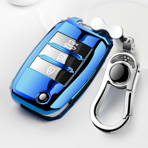 Beautiful Full cover New Soft TPU car key case shell For Kia Rio QL Sportage Ceed Cerato Sorento K2 K3 K4 K5 Auto Accessories ► Photo 1/6