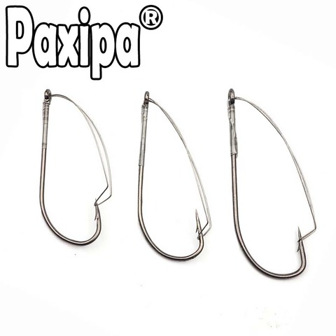 100pcs Weedless Barbed Fishing Hook Wacky Rig Hook Sizes 6-5/0 High Carbon Steel Bass Single hook ► Photo 1/3
