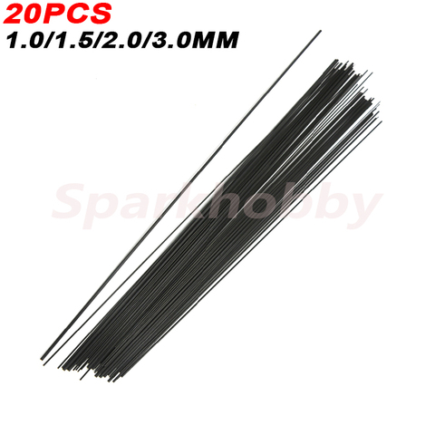 20PCS 1MM 1.5MM 2MM 3MM (0.5 meter) solid Carbon Fiber Rod Reinforcement Rod high strength light weight for DIY RC Airplane ► Photo 1/6