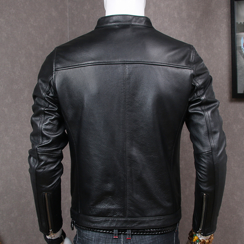 Sheepskin 2022 Genuine Jacket Coat for Men Plus Size Real Cow Leather Jackets Chaqueta Cuero Hombre MT692 KJ2294 ► Photo 1/5