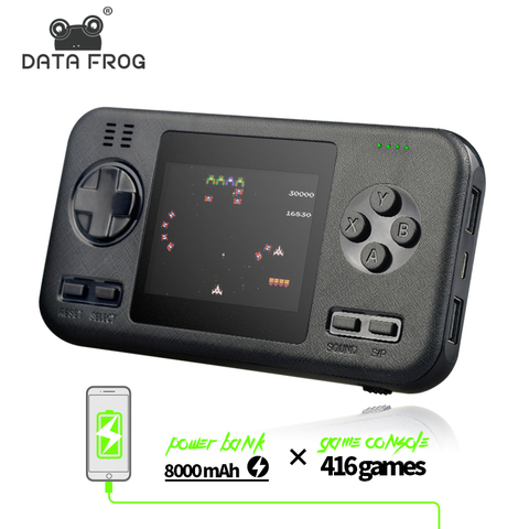 DATA FROG Handheld  Portable Retro Game Console with 8000mAh Power Bank Buil-in 416 Classic Games Mini Handheld Player Console ► Photo 1/6