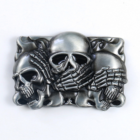 Skull skeleton belt buckle Belt DIY accessories Western cowboy Smooth belt buckle Punk rock style Jeans Accessories ► Photo 1/6