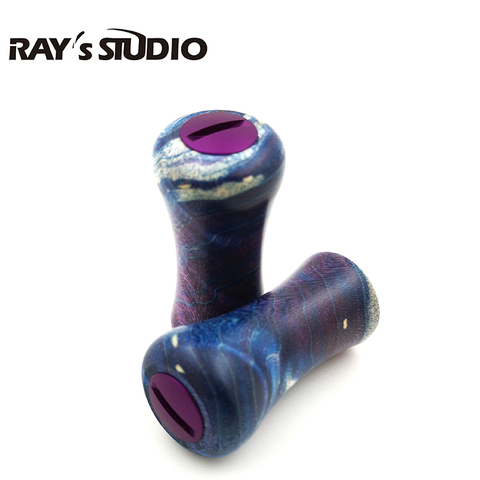 DIY one pair of colorful cork knobs on fishing reel ► Photo 1/3