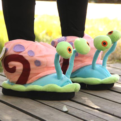 Funny Home Shoes Woman Cartoon Cotton Slippers Cute Little Snail Slippers Velvet Women Shoes Factory Direct Sales Fast Shipping ► Photo 1/6