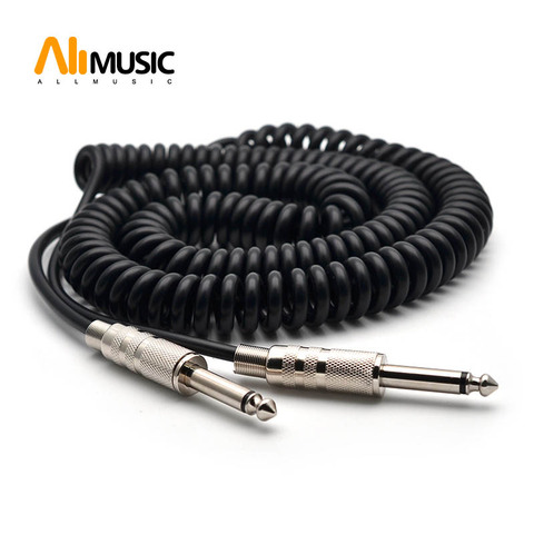 Guitar accessories 5m Guitar Spring Cable 6.5mm to 6.5mm Male to Male Spring Audio Cable 5M ► Photo 1/4