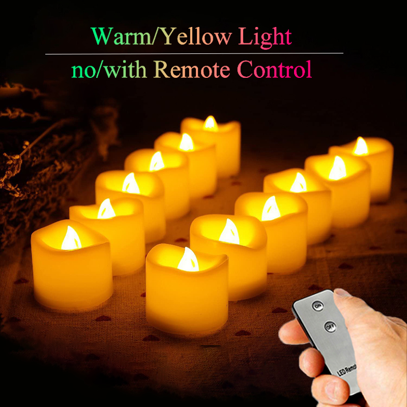 Remote Control Flameless LED Tealight Candles Light Wedding Party Decor Romantic
