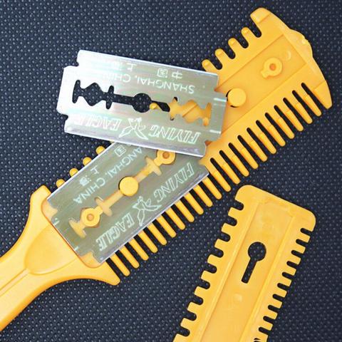 Hair Cut Styling Barber Scissor Razor Magic Blade Comb Hairdressing Tool Kit 1PCS Top Quality Hair Scissors ► Photo 1/6