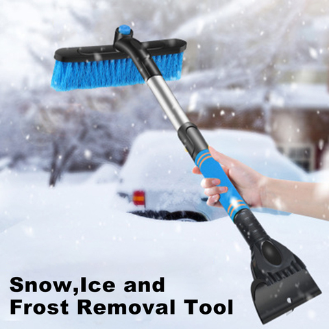 Car Cleaning Tools Winter Machine Extendable  Ice Scraper Snow Shovel Car Windshield Brush With Foam Handle For Honda Civic 4d ► Photo 1/6