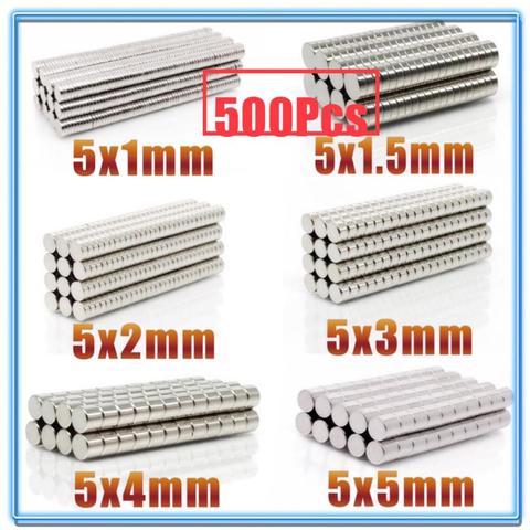 500Pcs Mini Small N35 Round Magnet 5x1 5x1.5 5x2 5x3 5x4 5x5 mm Neodymium Magnet Permanent NdFeB Super Strong Powerful Magnets ► Photo 1/6