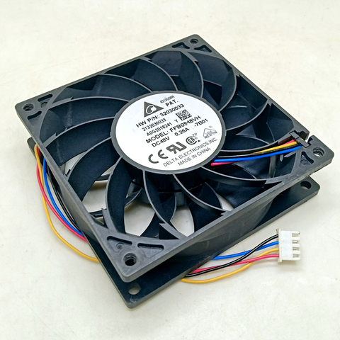 original For Delta FFB0948VH 9225 DC 48V 0.26A 92mm PWM speed air volume axial server cooling fan ► Photo 1/4