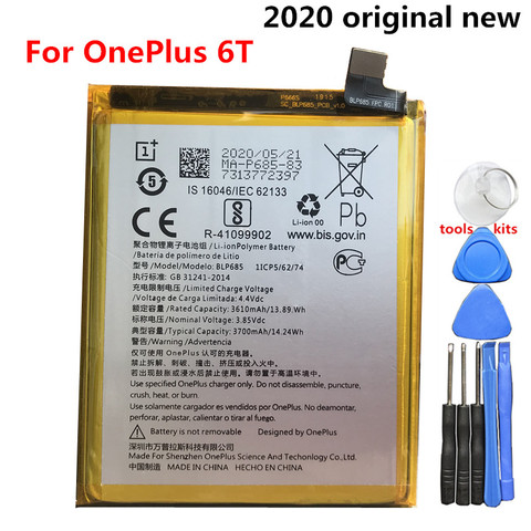 New Original Battery For OnePlus 3 3T A3010 A3003 6T 7 Pro 7 7T Pro BLP613 BLP633 BLP657 BLP685 BLP699 BLP743 BLP745 Batteries ► Photo 1/6