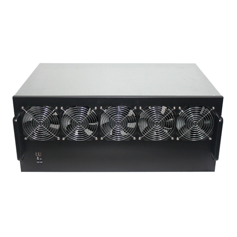 ETH Miner Case Server Frame For TB250-BTC PRO Motherboard 12 to 13 GPU Rack Computer Chassis 6U Dual Power Bit ► Photo 1/6