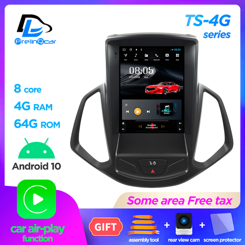 4G Lte  Vertical screen android 10.0 system multimedia video radio player for ford Ecosport 2014-2022 years navigation stereo ► Photo 1/6
