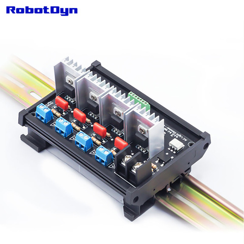 DIN rail Dimmer Module, 4 Channels, 3.3V/5V logic, AC 8A/300V per channel ► Photo 1/4