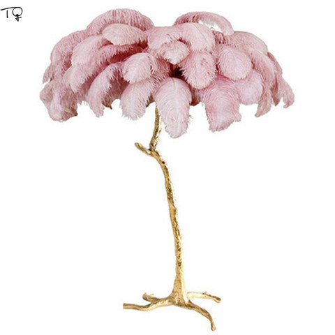 Nordic Design Ostrich Feather Floor Lamp Atmosphere Modern Standing Lamp for Living Room Decoration Salon Hall Kitchen Bedroom ► Photo 1/6