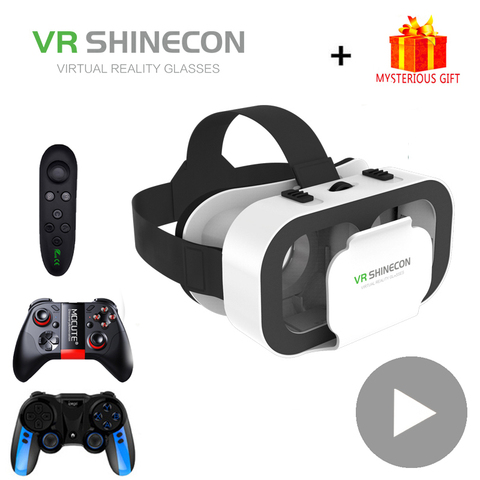VR Shinecon Helmet 3D Glasses Virtual Reality For Smartphone Smart Phone Headset Goggles Casque Wirth Viar Binoculars Video Game ► Photo 1/6