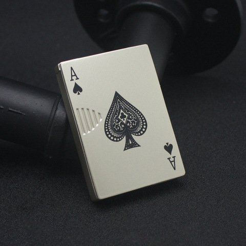 Metal Playing Cards Jet Lighter Unusual Torch Turbo Butane Gas Lighter Creative Windproof Outdoor Lighter Funny Toys For Men ► Photo 1/5