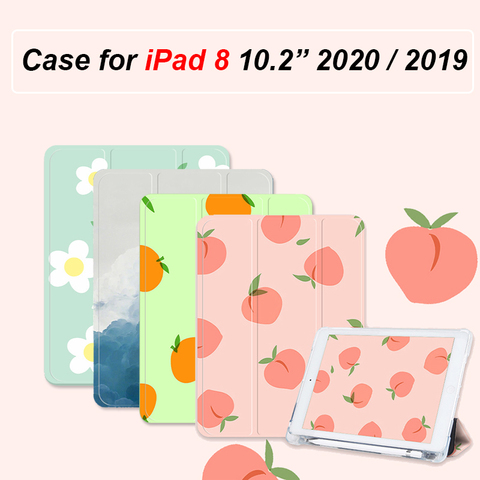 Case for iPad 8 Generation 2022 with Pencil Holder Tablet Transparent Back Cover Case for iPad 7th 8th Generation 10.2 2022 ► Photo 1/6