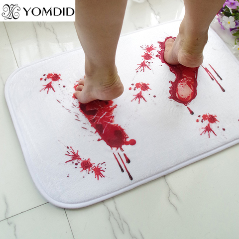 Blood Footprint Doormat Bath Mat Rug Water Non-slip Absorption Carpet new and high quality Bathroom Bath Kitchen Rugs ► Photo 1/6