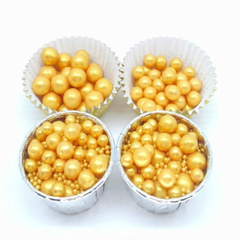 Edible Gold Silver Beads Pearl Sugar Ball Fondant DIY Cake Baking Sprinkles  Sugar Candy Ball Wedding