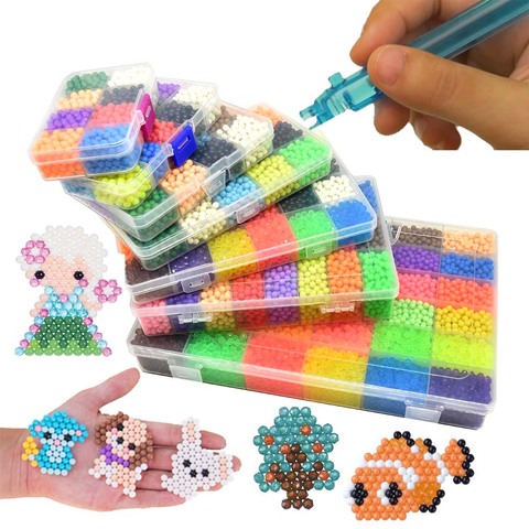 Water Fuse Beads Kit Multicolor Creative Beads Toy DIY Puzzle Magic Water  Spray Sticky Beads Handmade Kids Educational Toys Set - AliExpress