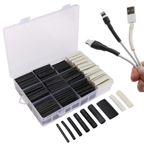 300Pcs 3:1 Heat Shrink Tubing Kit  with Glue Dual Wall Tubing Diameter 2.4/3.2/4.8/6.4/7.9/9.5/12.7mm Adhesive Lined Sleeve Wrap ► Photo 1/6