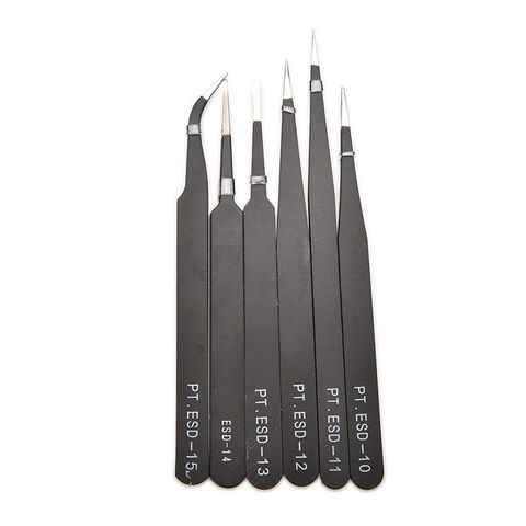 1 PCS VETUS BGA ESD Antistatic Tweezers ESD-10/ESD-11/ESD-12/ESD-13/ESD-14/ESD-15 6 Styles Wholesale ► Photo 1/6