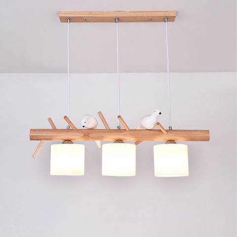 Wood pendant light Modern restaurant bar Bedroom kitchen lighting pendants nordic design suspension lamp Home indoor lighting ► Photo 1/6