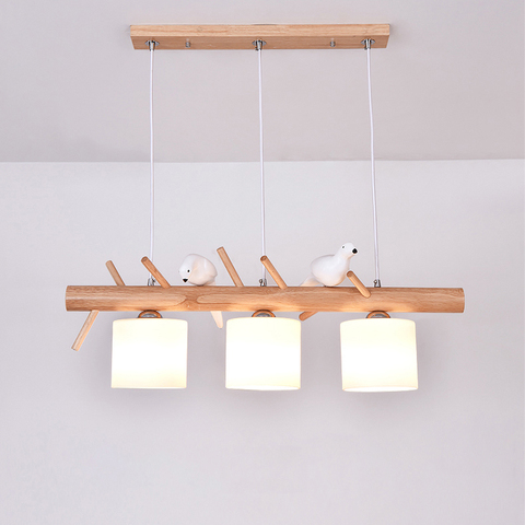 Wood pendant light Modern restaurant bar Bedroom kitchen lighting pendants nordic design suspension lamp Home indoor lighting ► Photo 1/6