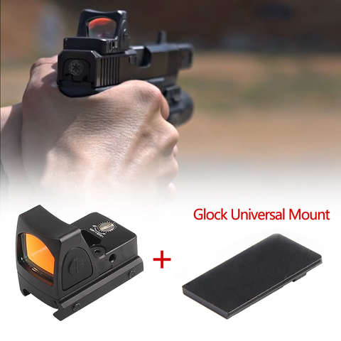 Tactical RMR Mini Red Dot Sight Rifle Reflex Sight Airsoft Glock 17