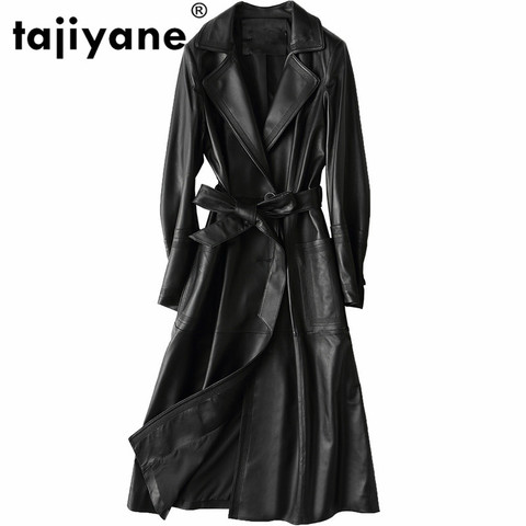 Real Genuine Leather Jacket Women Tops 2022 Autumn Winter Coat Women Windbreaker Sheepskin Jacket Korean Trench Long Coat ZT383 ► Photo 1/6