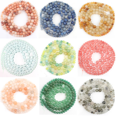 Natural Stone Aventurine Jades Quartz Crystal Round Loose Spacer Beads For Jewelry Making 4/6/8/10/12mm Diy Bracelet Necklace ► Photo 1/6