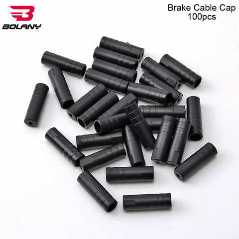 Bolany 100PCS/Lot Brake Cable End Cap 4mm Black Plastic Brake Tips Crimps Bicycles Derailleur Shift Cap Wire Ferrules Bikes Part ► Photo 1/5