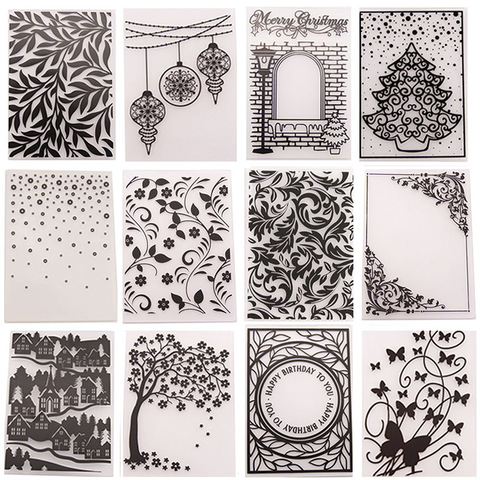 New Arrivals Plastic Embossing Folder Template for DIY Scrapbooking Craft Photo Album Card Holiday Handmade Decoration Supplies ► Photo 1/6