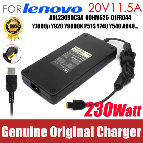 Original 20V 11.5A 230W AC Adapter for Lenovo Legion Y740 Y920 Y540 P70 P71 P72 P73 Y7000 Y7000P Y9000K A940 Charger 00HM626 ► Photo 1/1