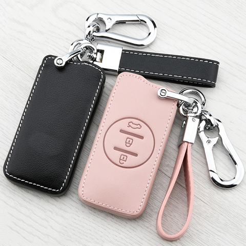 Leather Car Key Cover Case For Chery Tiggo 8 Arrizo 5 Pro GX 5X EQ7 Chery Tiggo 7Pro 2022 Keychain Protective Shell Accessories ► Photo 1/4