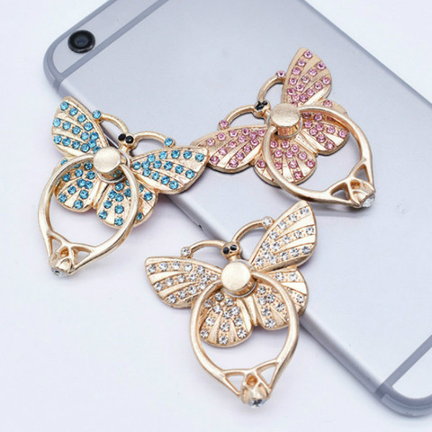 Butterfly Universal Finger Ring Mobile Phone Smartphone Stand Holder for IPhone Xiaomi Samsung Smart Phone Stand Phone Holders ► Photo 1/6