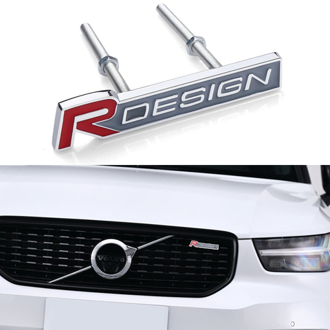 Car Styling 3D Metal R Letter Emblem Front Grille Badge Sticker Decals Volvo RDESIGN V40 C30 S60 S80 S90 XC60 - history & Review | AliExpress Seller -