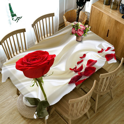 Meijuner 3D Table Cloth Kitchen Dining Table Decoration Home Rectangular Party Table Cloth Valentine's Day Decoration ► Photo 1/6