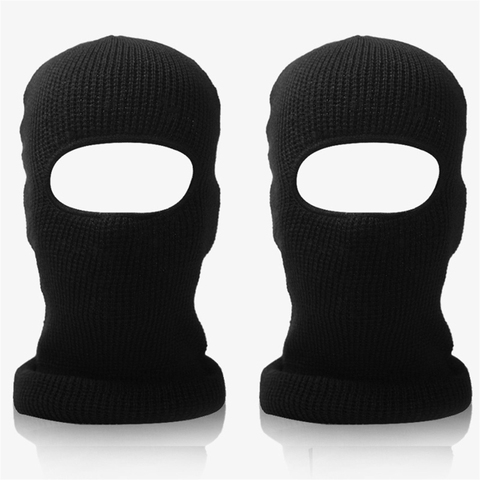 Unisex Winter Knitted One Hole Ski Mask Balaclava Beanies Hat Cycling Windproof Helmet Lining Full Face Cap Neck Warmer ► Photo 1/6