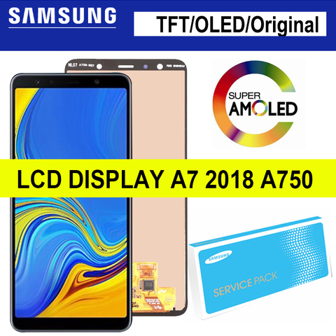 TFT/OLED/Super AMOLED LCD For Samsung Galaxy A7 2022 A750 SM-A750F A750F Display With Touch Screen Assembly Replacement Part ► Photo 1/6