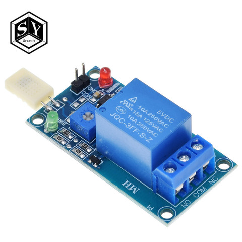 1PCS Great IT HR202 DC 5V 1 Channal 1CH Humidity Sensor Switch Relay Module Control Board Humidity Sensor Module ► Photo 1/6