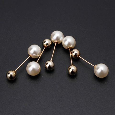 5Pcs Classic Imitation Double Pearl Brooches Sweater Shawl Clip Safety Pin Women ► Photo 1/6