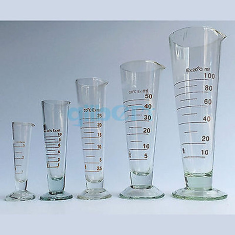 50ml Lab Glass Footed Apothecary Measuring Beaker Conical Graduated With Spout ► Photo 1/1